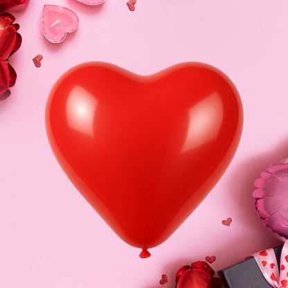 Heart Shaped Red Balloons - 10 inches - 25PC