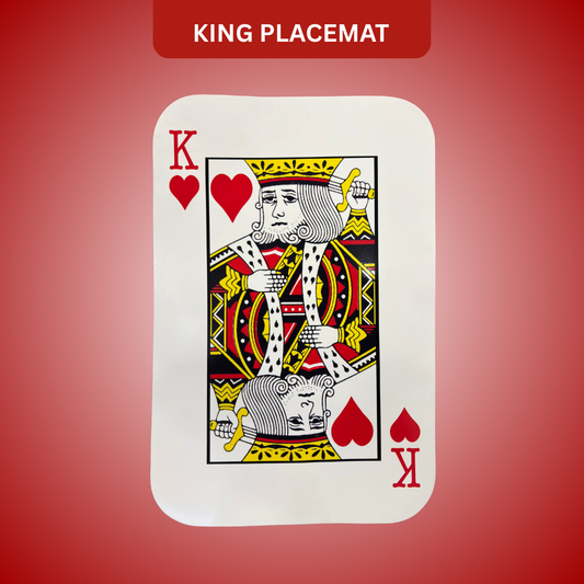Card Party King Placemat for Table Decor or Cutout for Decoration