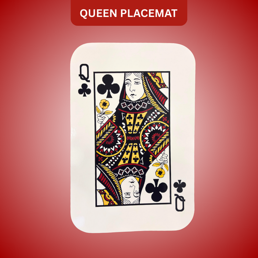 Card Party Queen Placemat for Table Decor or Cutout for Decoration