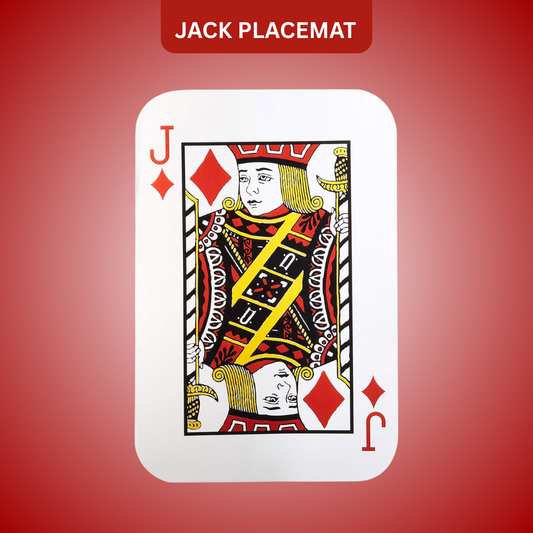 Card Party Jack Placemat for Table Decor or Cutout for Decoration