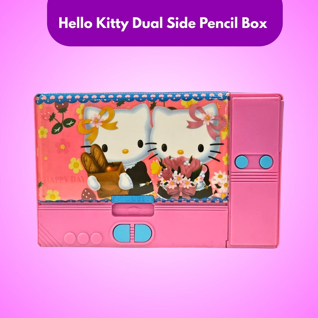 Hello Kitty Dual Side Pencil Box with Multi Organizer - 1PC