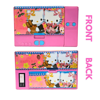 Hello Kitty Dual Side Pencil Box with Multi Organizer - 1PC