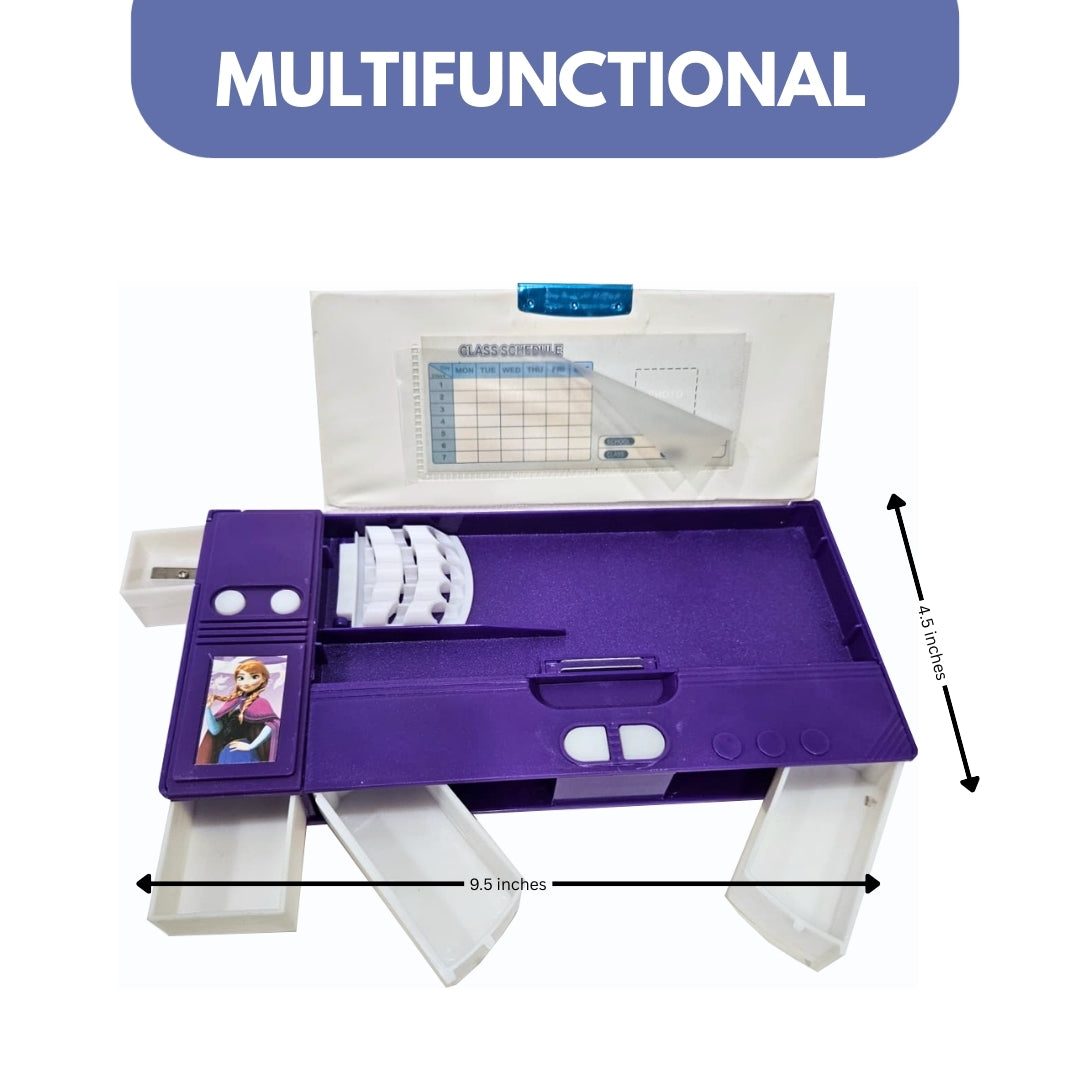 Disney Frozen Dual Side Pencil Box with Multi Organizer - 1 PC