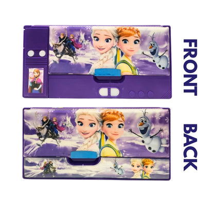 Disney Frozen Dual Side Pencil Box with Multi Organizer - 1 PC