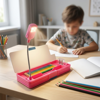 Magnetic Princess Dual Side Pencil Box with Sharpn for Girls - 1Pc
