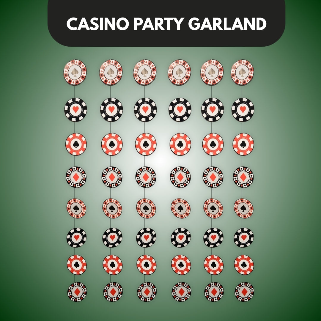Card Party String Decoration - 6PC