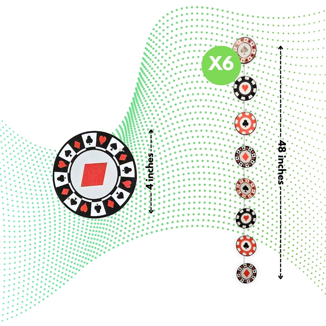 Card Party String Decoration - 6PC