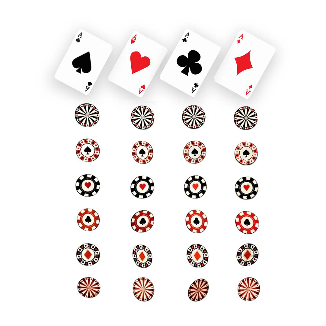 Card Party Hanging Decoration - 4PC