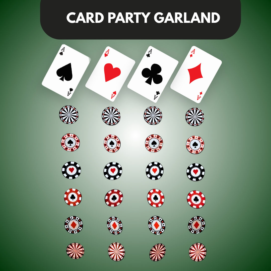 Card Party Hanging Decoration - 4PC