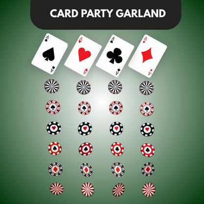 Card Party Hanging Decoration - 4PC