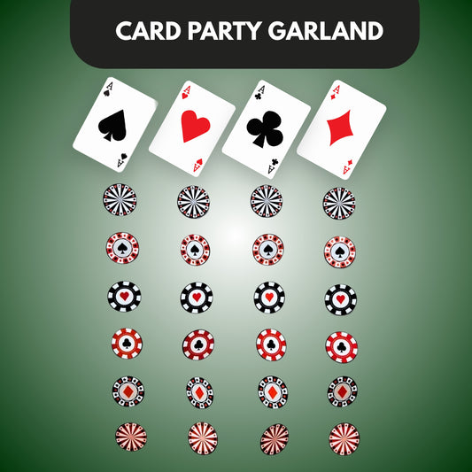 Card Party Hanging Decoration - 4PC