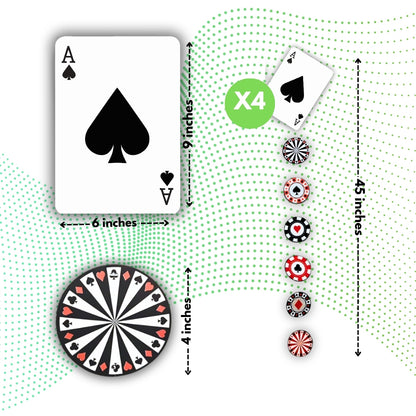 Card Party Hanging Decoration - 4PC