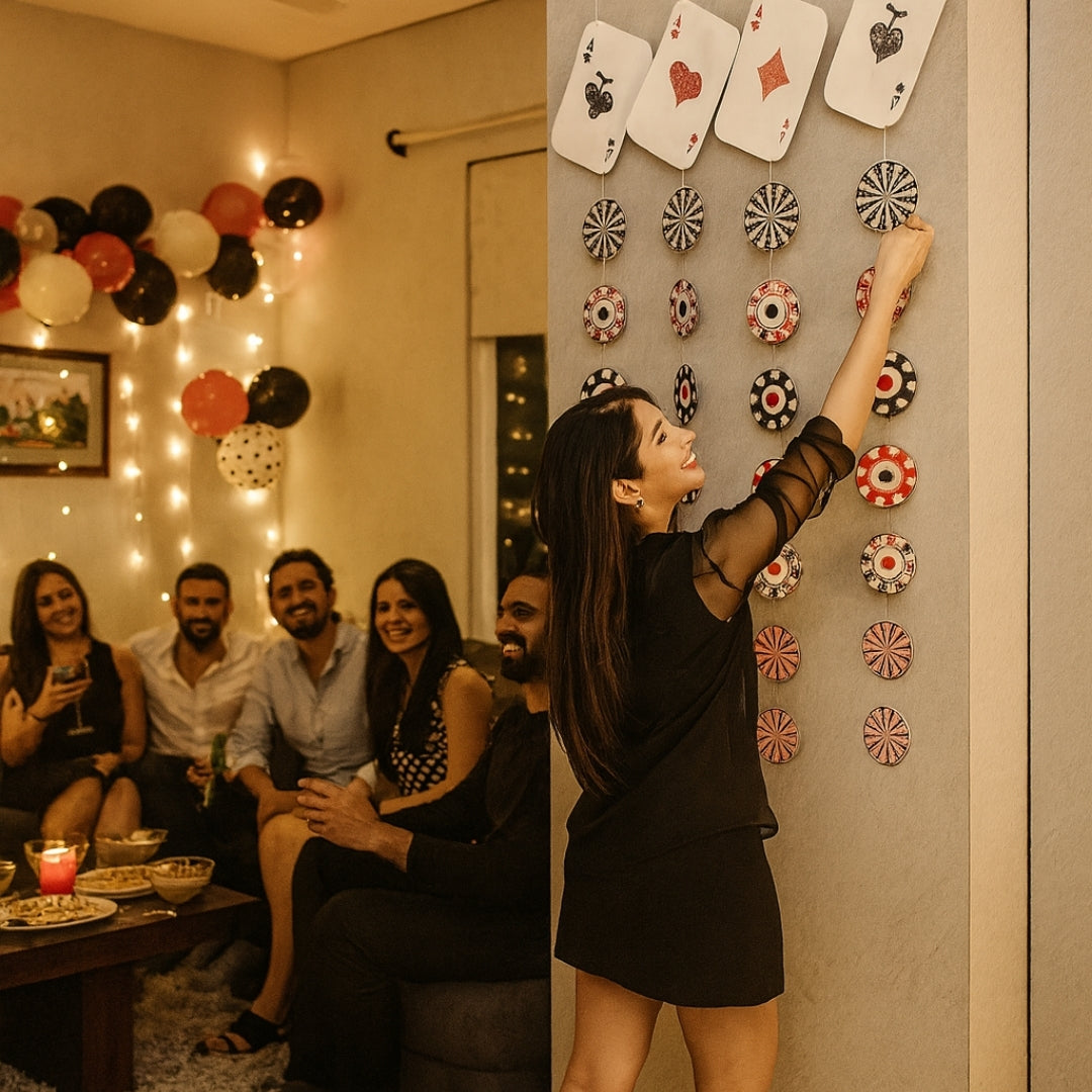 Card Party Hanging Decoration - 4PC