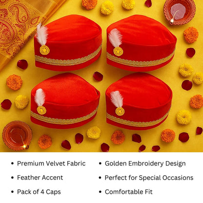 Qawwali Sufi Night Party Hats Unisex - Set of 4