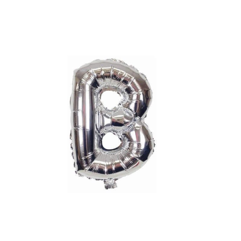 16 Letter B Silver Balloon