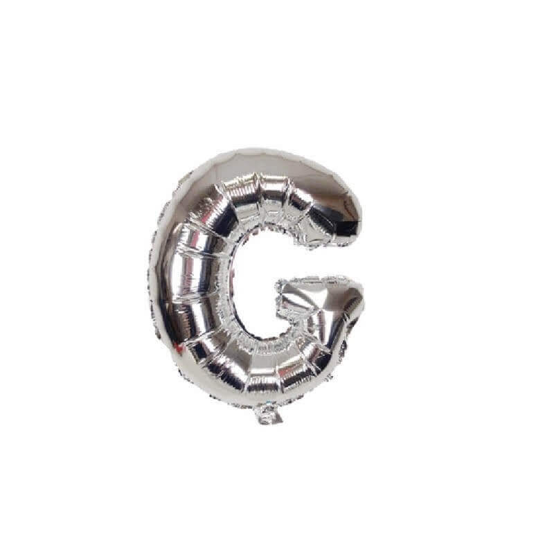 16 Letter G Silver Balloon