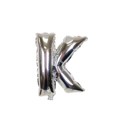 16 Letter K Silver Balloon