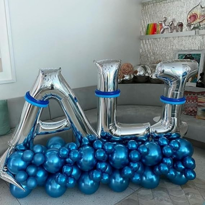 Letter L  Silver Foil Balloon - 16 inches - 1PC