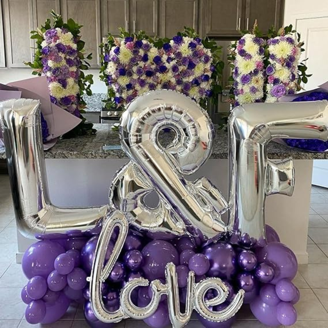 Letter L  Silver Foil Balloon - 16 inches - 1PC