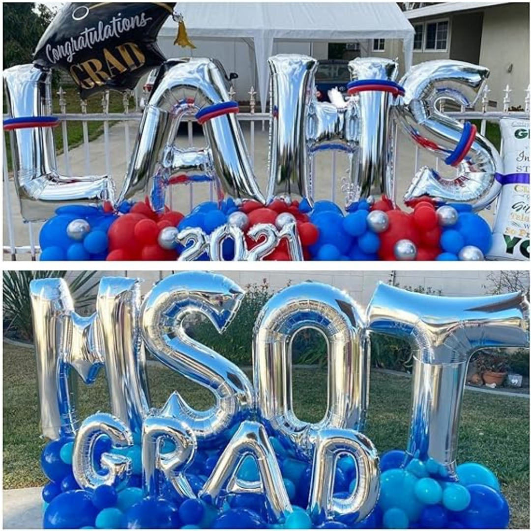 Letter L  Silver Foil Balloon - 16 inches - 1PC