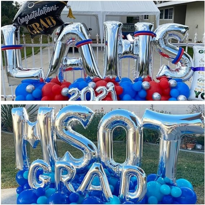 Letter L  Silver Foil Balloon - 16 inches - 1PC