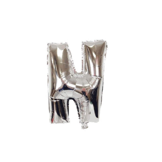 16 Letter N Silver Balloons