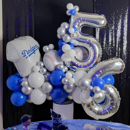 16" Numerical 4 Silver Balloon