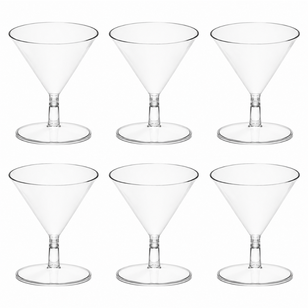 Transparent Martini Shot Glasses/Dessert Serving Cups - 40ML - 6PC