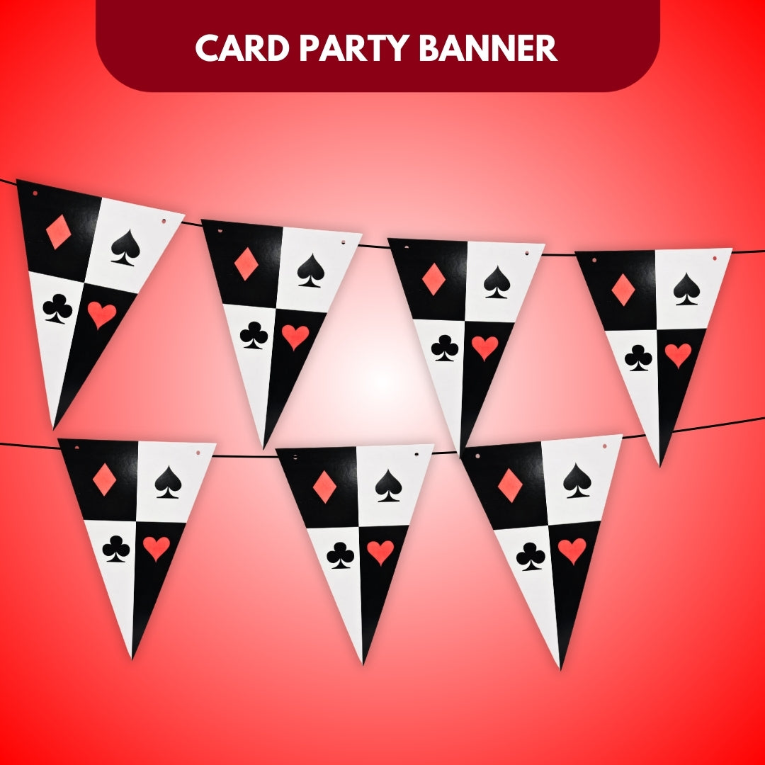 Card Party Casino Bunnting -Over 9Ft