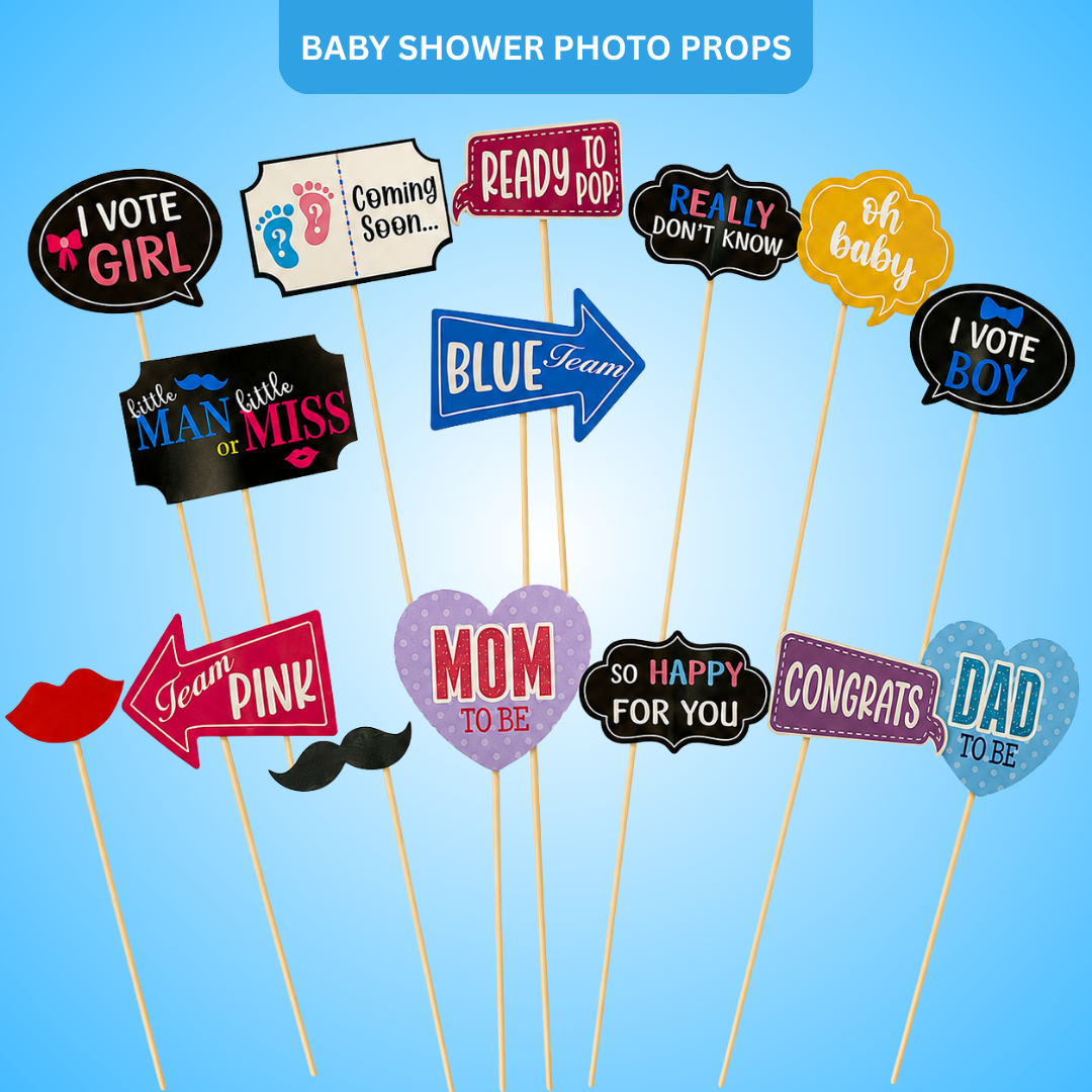 Baby Shower Photo Props - 15PC