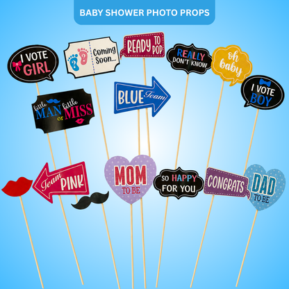 Baby Shower Photo Props - 15PC