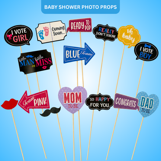 Baby Shower Photo Props - 15PC