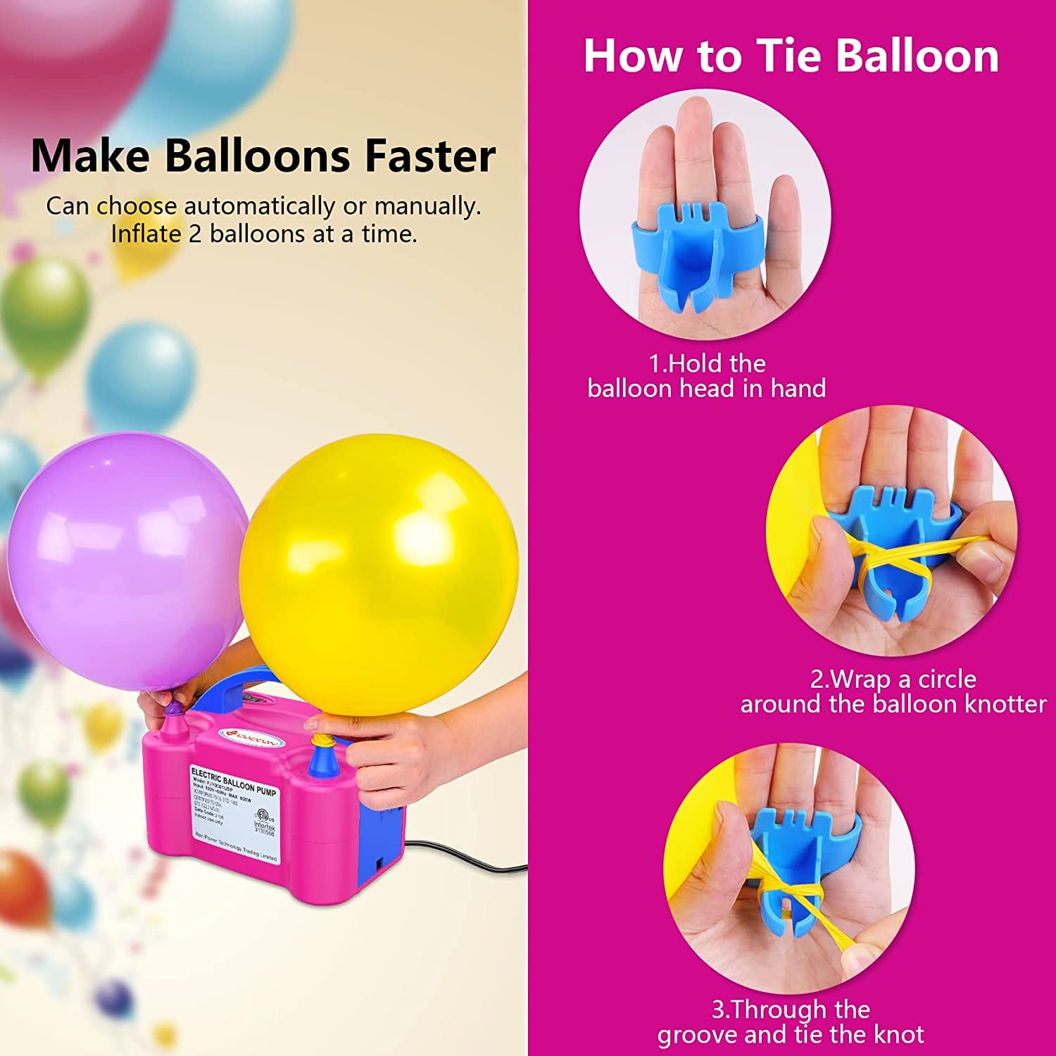 Automatic Air Balloon Inflating Pump