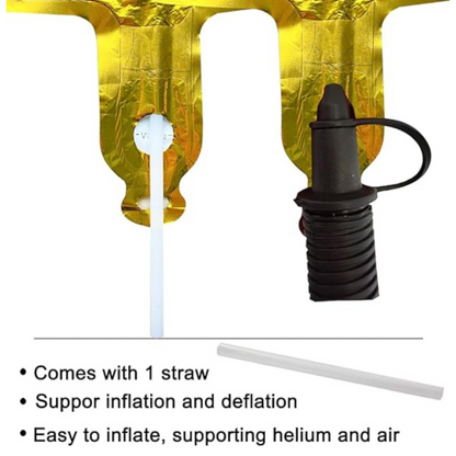 Numerical 0 18" Golden Balloon