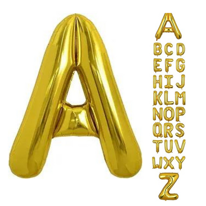 16" Letter A Golden Balloon