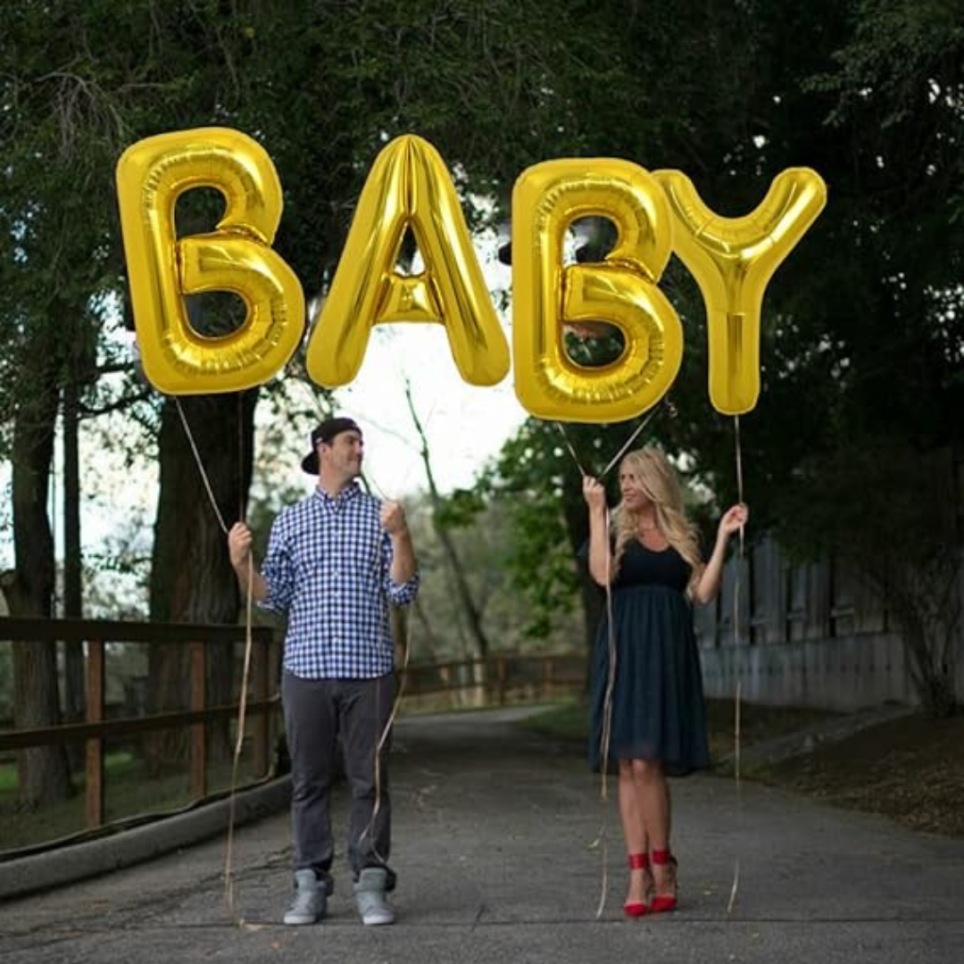 16" Letter B Golden Balloon