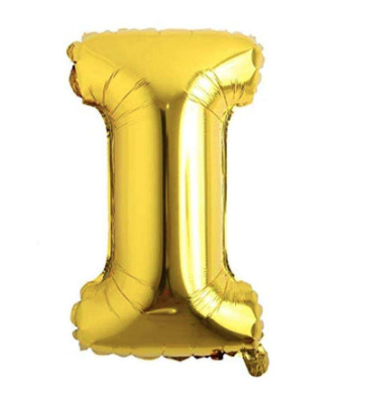 16" Letter I Golden Balloons