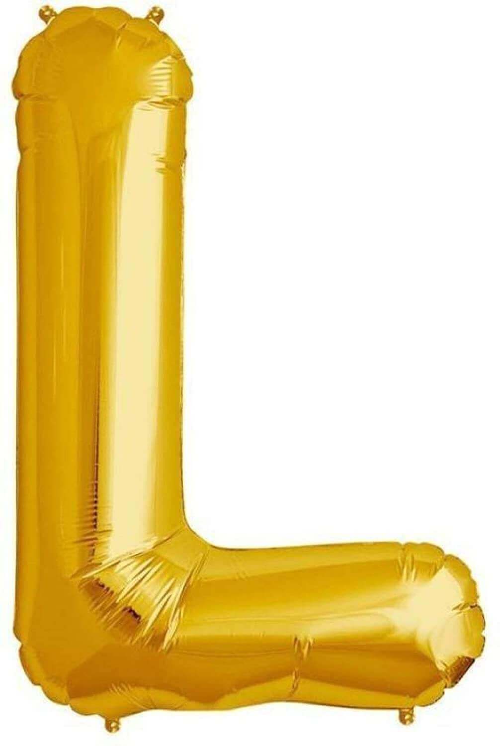 16" Letter L Golden Balloon