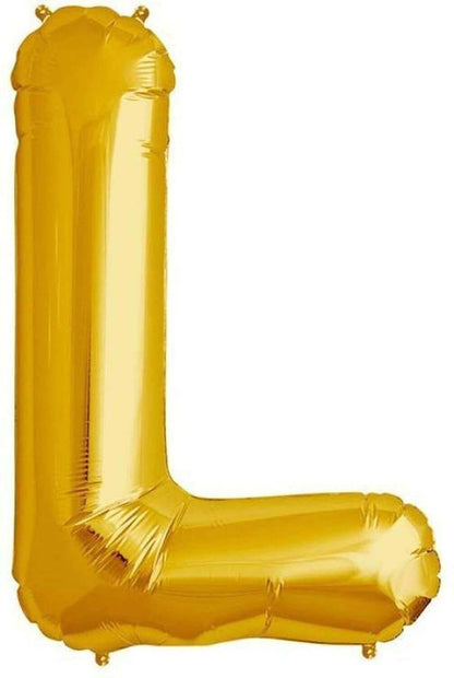 16" Letter L Golden Balloon