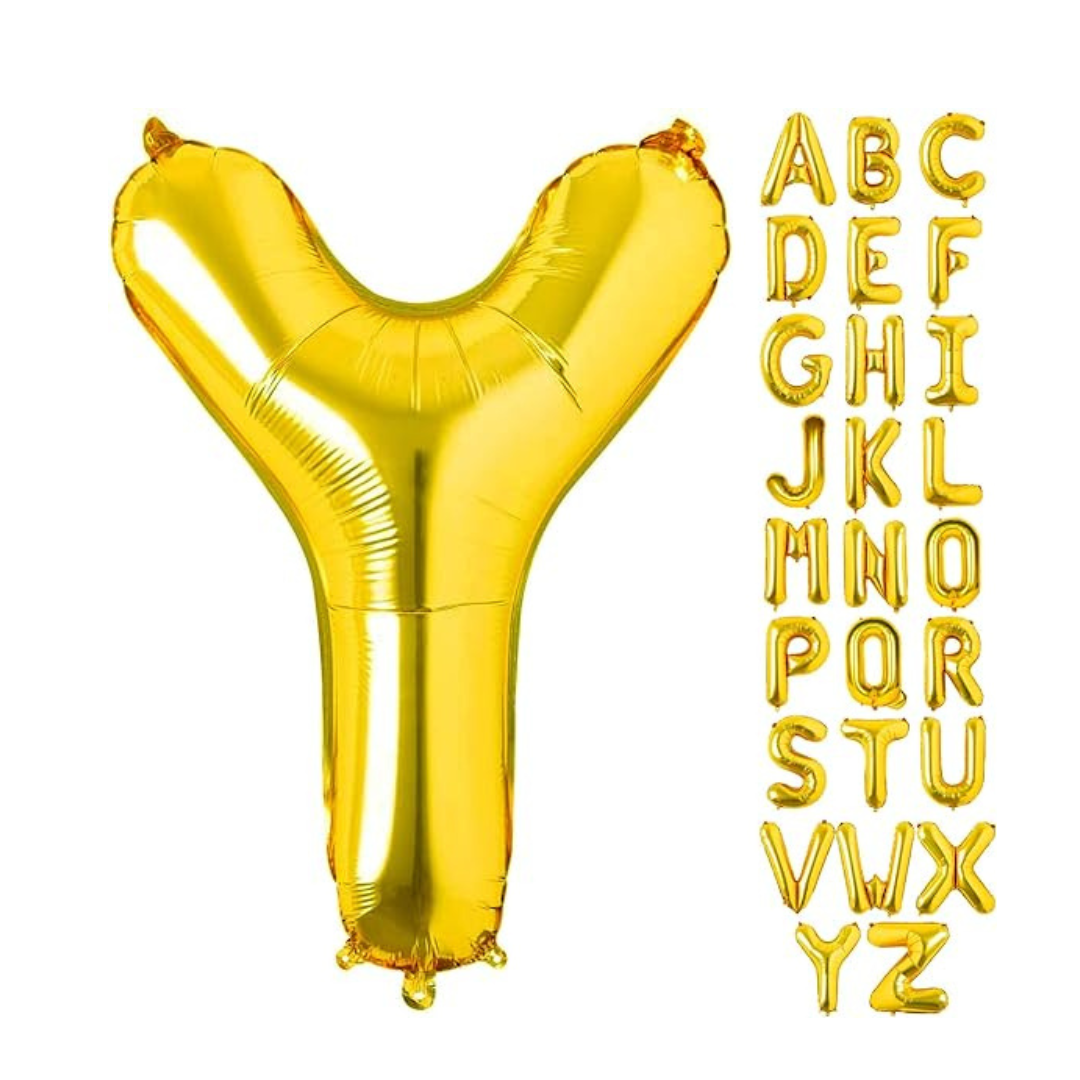 16" Letter Y Golden Balloon