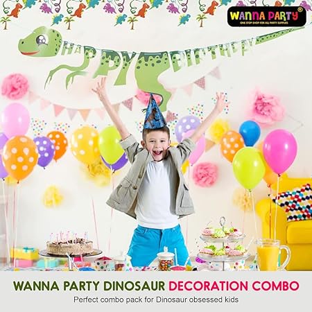 Dinosaur Theme Birthday Decoration Combo for Dinosaur Party