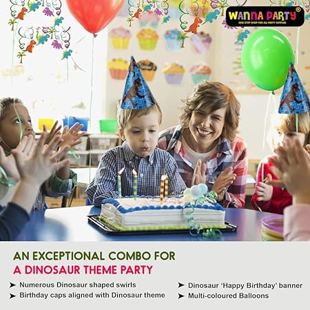 Dinosaur Theme Birthday Decoration Combo for Dinosaur Party