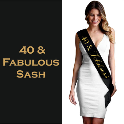 40th Combo Pack Sash and Props