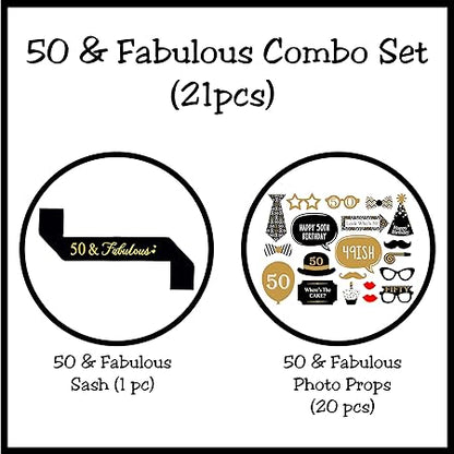 50th Combo Pack Sash and Props