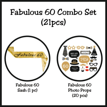 60th Combo Pack Sash and Props