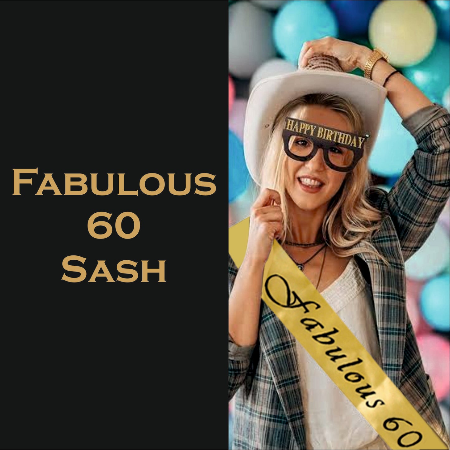 60th Combo Pack Sash and Props