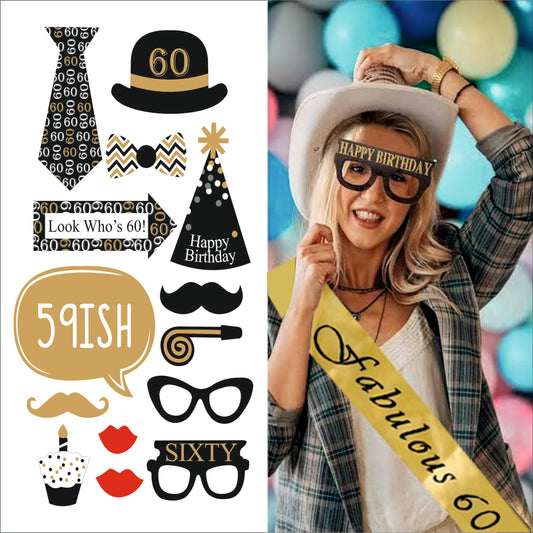 60th Combo Pack Sash and Props