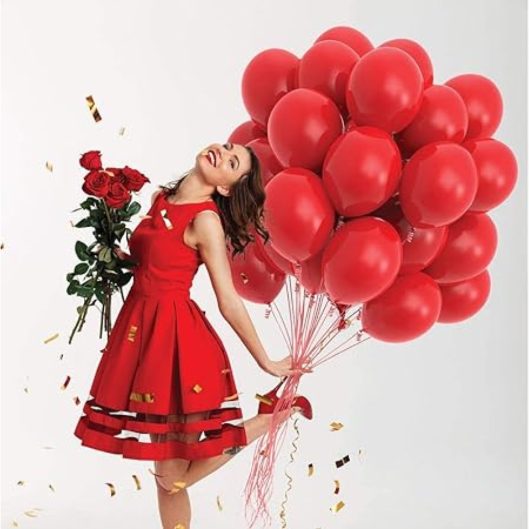 Red Latex Balloons 10" - Pack of 50 PC