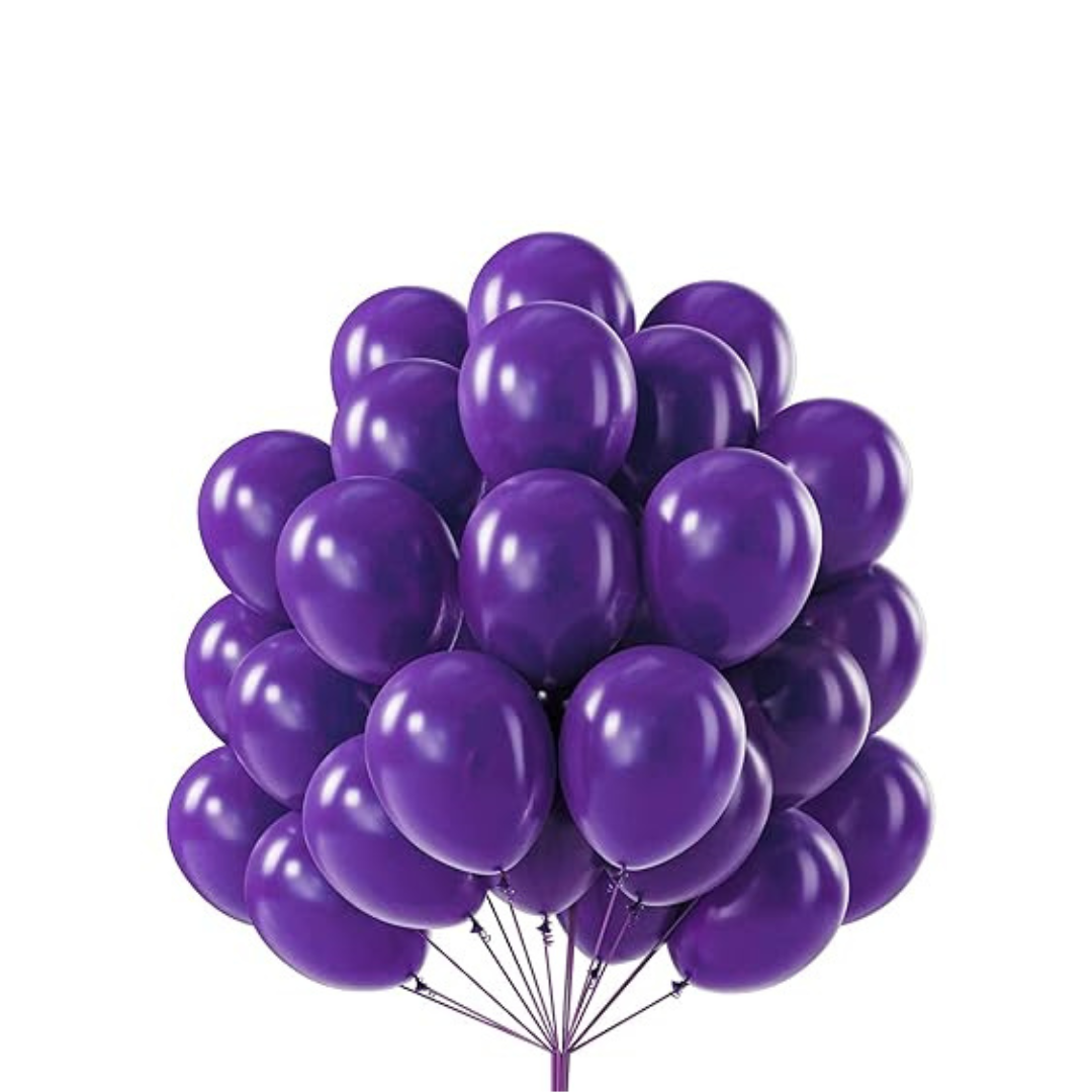 8" Purple Latex Balloon - 50ct