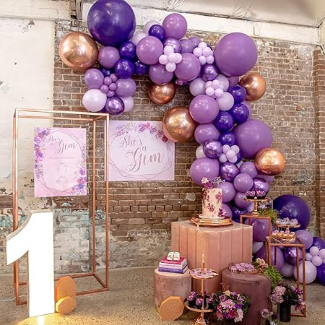 8" Purple Latex Balloon - 50ct